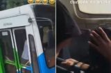 Motoristas do transporte escolar fazem ‘racha’ no interior da Bahia; vídeo