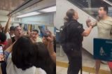 Homens fazem escândalo ao serem expulsos de vagão exclusivo para mulheres; veja vídeo