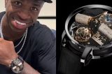 VÍDEO: Vini Jr. exibe relógio cravejado de diamantes ‘O Poderoso chefão’ e valor choca internautas; saiba quanto