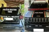 Inusitado: homem é preso com viatura da PM falsificada