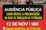 Petrolina realizará audiência pública para debater saúde mental e assédio moral na Rede Municipal de Educação, por proposição do Professor Gilmar Santos