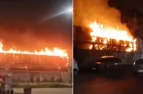 Vagão em chamas: trem em movimento é alvo de incêndio criminoso