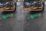 Gari morre ao cair do caminhão de lixo e ser atropelado