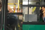 VÍDEO: cobradora é agredida por passageira em briga dentro de ônibus em Salvador VÍDEO: cobradora é agredida por passageira em briga dentro de ônibus em Salvador