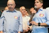 Desunião? Zé Ronaldo “esquece” de ACM Neto e deixa ele “para trás” durante evento do União Brasil em Feira de Santana