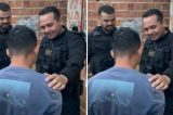 Vídeo: Membro de facção debocha da polícia, é preso e delegado reage: ‘Sua ceia de Natal será na cadeia’