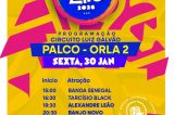 Palco Orla recebe João Gomes, Edson Gomes, Escandurras e Banda Mel; confira a programação completa do Circuito Luiz Galvão