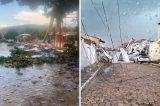 Novas imagens mostram alagamentos e destruição causada por chuva em cidade baiana; confira