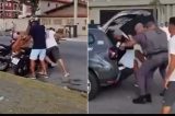 CENAS FORTES! Homem espanca esposa e deixa mulher desmaiada no meio da rua após festa de Réveillon; veja vídeo