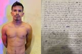 Pai mata filho de 2 anos asfixiado e escreve carta justificando crime para mãe da criança: ‘Não posso te ver com outro’