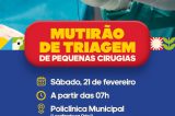 Prefeitura de Juazeiro realiza mutirão de triagem para pequenas cirurgias neste sábado (21)