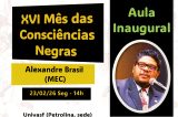 Aula inaugural abre programação do Mês das Consciências Negras na Univasf