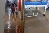 Fortes chuvas deixam hospital municipal alagado em cidade baiana