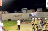 Prefeitura de Juazeiro se manifesta após queda de torre de iluminação no Estádio Adauto Moraes; confira