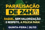 Policiais civis anunciam paralisação de 24 horas em Pernambuco