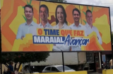 Banner com imagem de Raquel e aliados em Maraial é alvo de denúncia