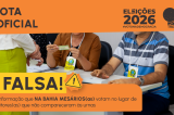É FALSA a informação que NA BAHIA MESÁRIOS(as) votam no lugar de eleitores(as) que não compareceram às urnas