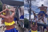 Ponto de ônibus desaba após comemoração de integrantes de ‘baba de saia’ em Salvador