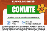 Casa Nova promove caminhada de mobilização contra o abuso e a exploração sexual de crianças e adolescentes no dia 18 de maio