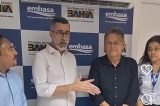 Prefeito Marcos Lobo recebe boa noticia sobre data de entrega da adutora da Embasa; vídeo
