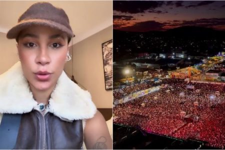 Atraso, confusão e desabafo: Cantora famosa é impedida de fazer show em Serrinha, acusa produção de agressão e prefeitura justifica