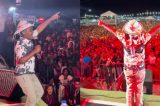 Cantor mirim é atingido no rosto por lata durante show em interior da Bahia; veja momento