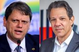 Datafolha: Tarcísio lidera em SP com 46%, contra 30% de Haddad