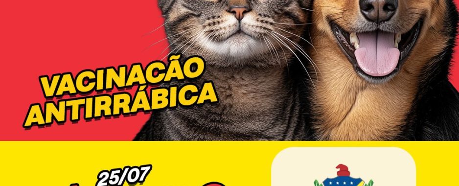Juazeiro realiza Dia D de Vacinação Antirrábica neste sábado (25), na Praça da Bandeira