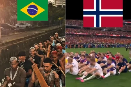 Brasileiros provocam Noruega ao recriar remada viking em canal de esgoto com ‘ratos’