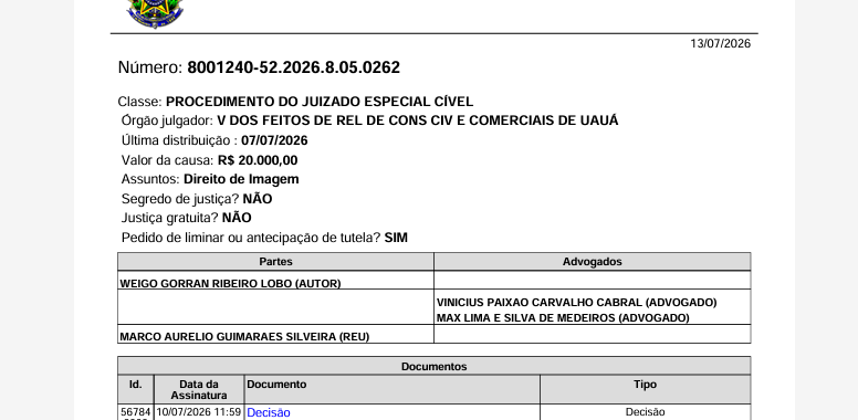 Justiça condena Marco Aurélio por acusações ao filho do Prefeito de Uauá