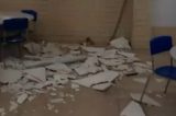 Parte do teto da Etepam cai um dia após desabamento ferir alunos em outra escola estadual