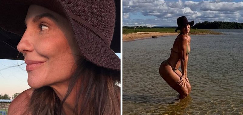 De férias, Ivete Sangalo exibe curvas ao posar de biquíni; confira