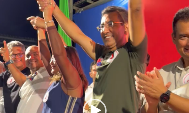 Juvenilson Passos realiza grande ato político no João Paulo II com as presenças de Joseph, Andrei, Tiano e vereadores; vídeo