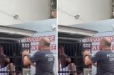 QUE OUSADIA! Suspeito toma arma de policial durante escolta e dispara em unidade médica; assista QUE OUSADIA! Suspeito toma arma de policial durante escolta e dispara em unidade médica; assista